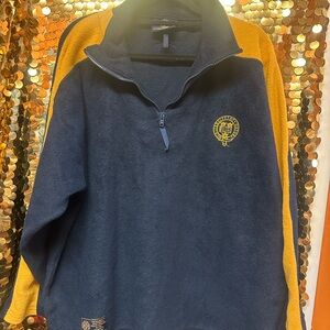Navy and Gold Half-Zip Fleece Jacket